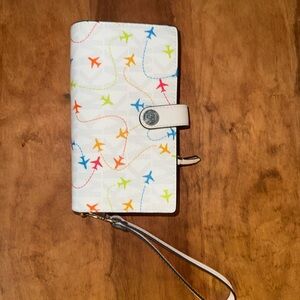Michael Kors Jet Set White Multicolor Airplane Wallet
